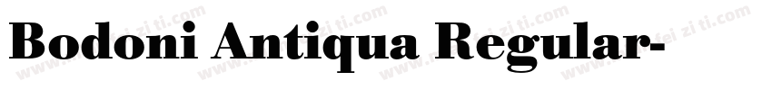 Bodoni Antiqua Regular字体转换